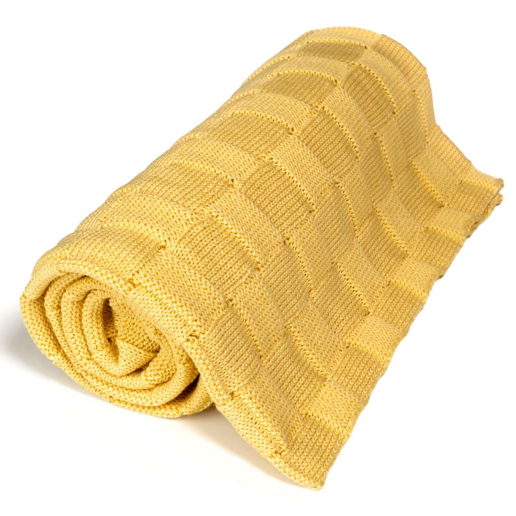 yellow baby blanket merino