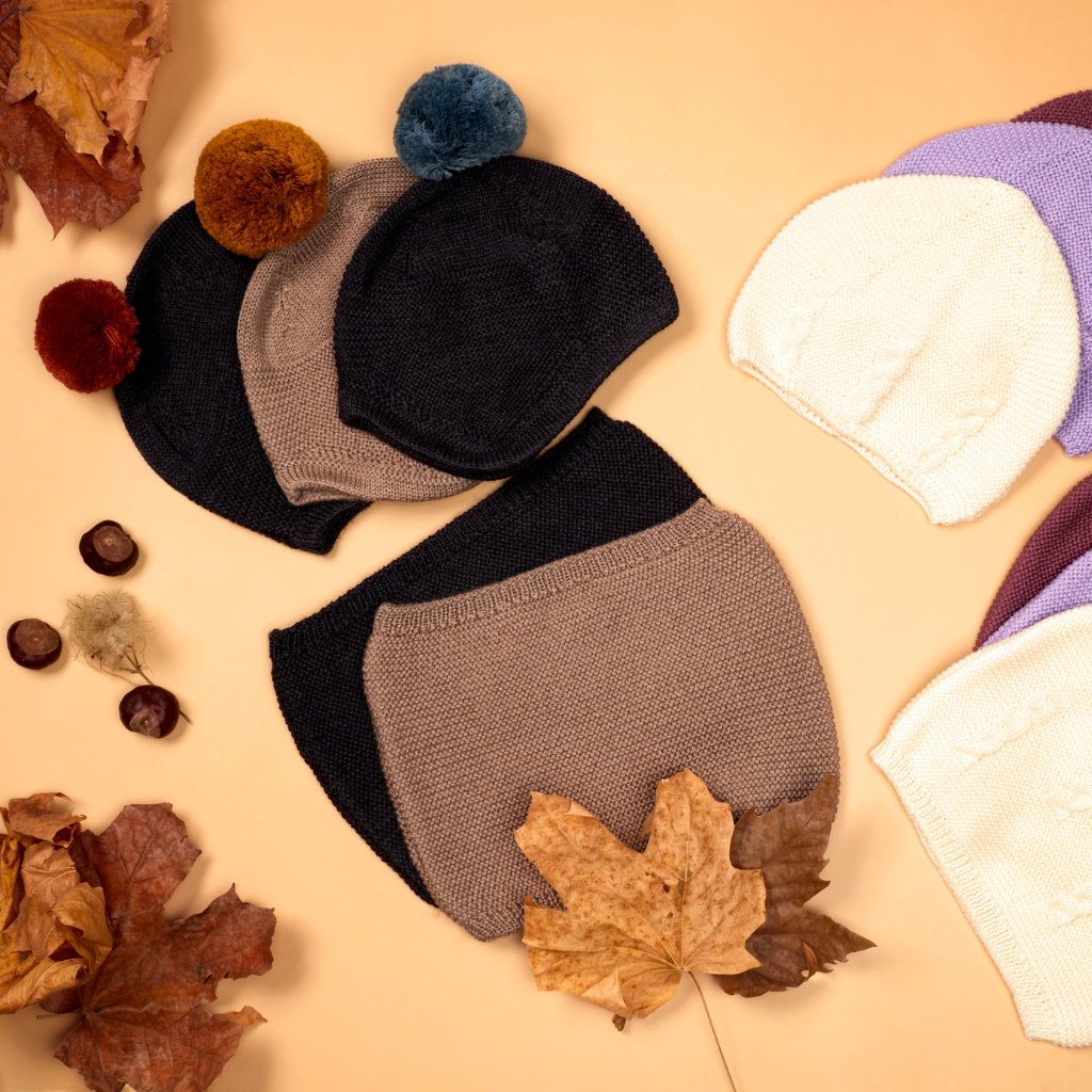 Merino Wool Hat & Scarf Sets in different colors